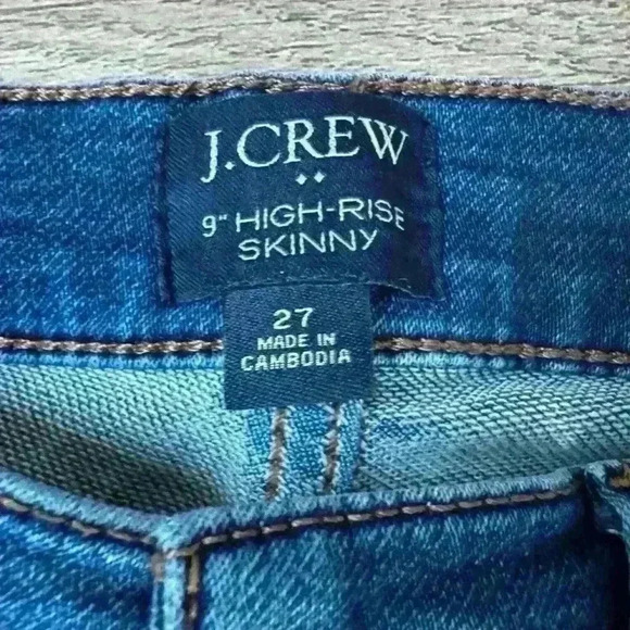 J. Crew 9" High Rise Skinny Ankle Jeans Women size 27 Stretch Denim Style AS161 - Picture 3 of 7